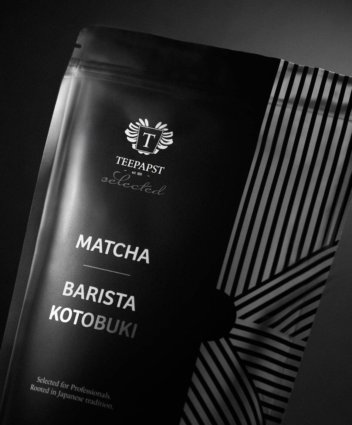 Sachet de 500 g de Matcha bio Barista Kotobuki de la gamme Teepapst Selected