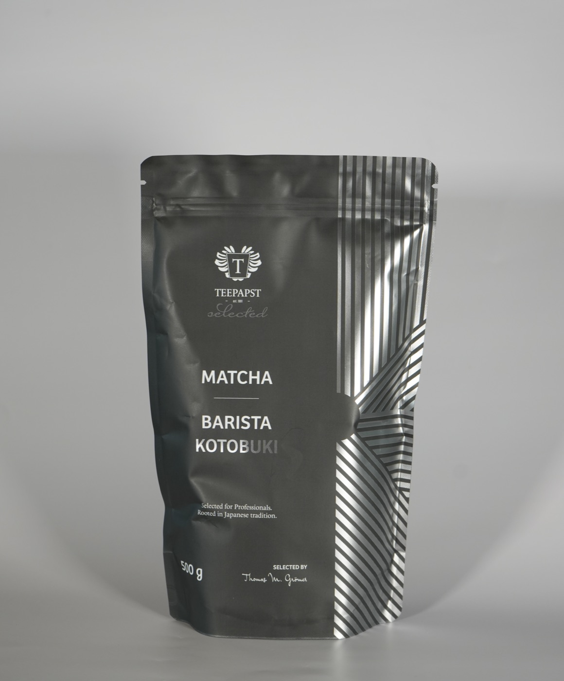 Beutel Bio-Matcha Barista Kotobuki, 500 g, aus der Linie Teepapst Selected